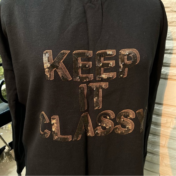Black “Keep It Classy” Warm Sweatshirt - Picture 3 of 5